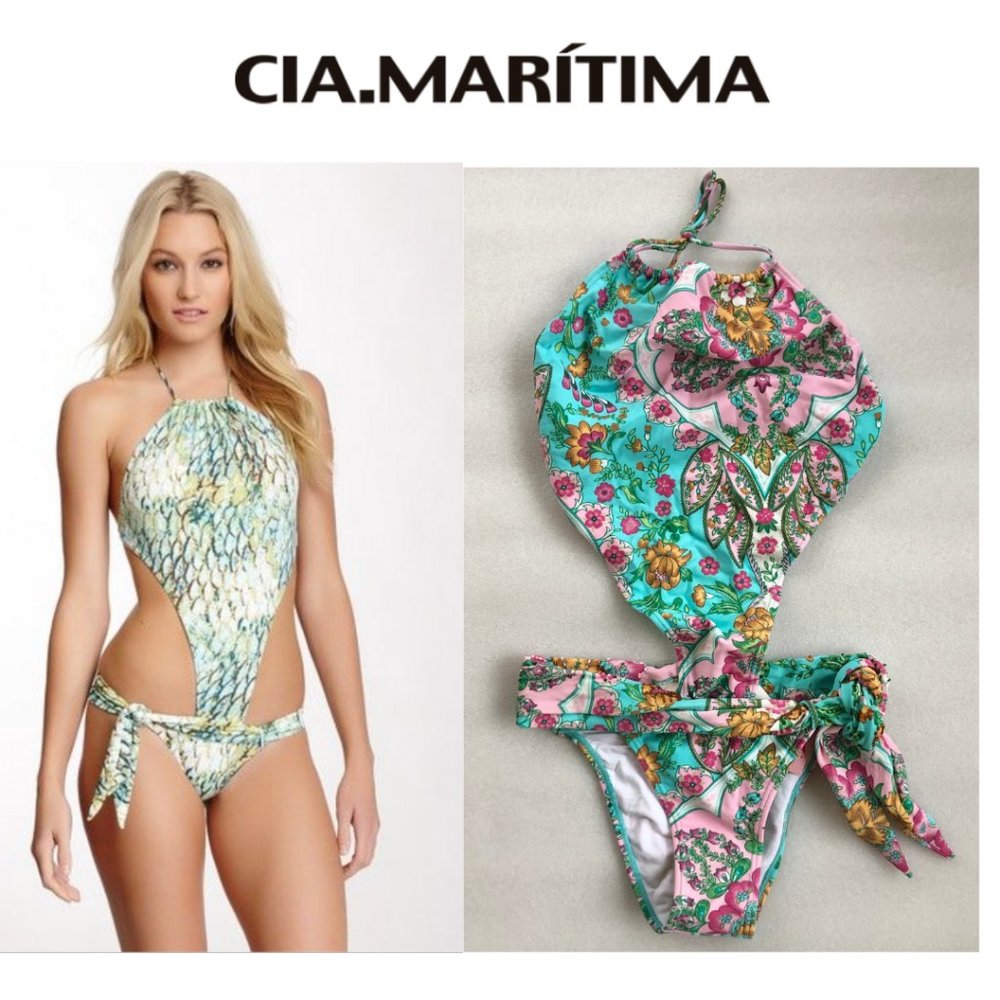 CIA MARÍTIMA Beaded Floral Monokini One Piece